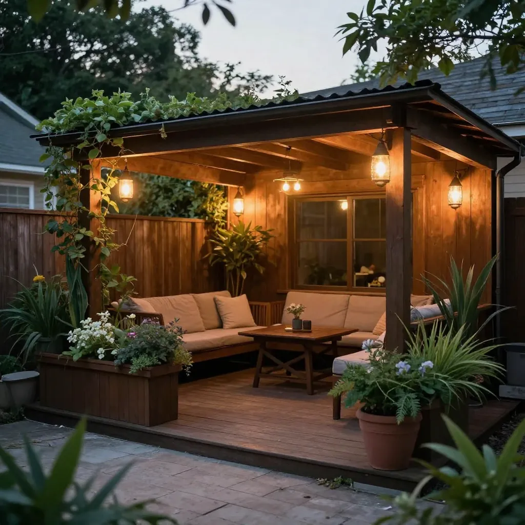 Natural pond and water feature